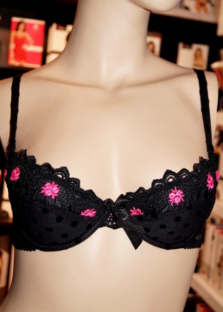 Róża Biustonosz Scarlet Push-up Czarny