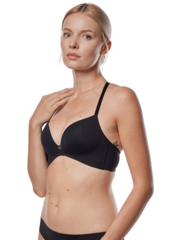 Mefemi Biustonosz Amelia Push-up Bez Fiszbin Czarny