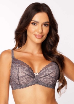 Dama Kier Biustonosz Bianca Push-up Grafit
