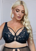 Kris - Biustonosz Cotton Flower Soft Lace Czarny