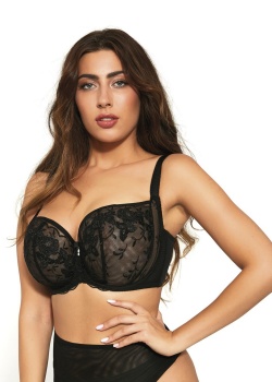 Kris Biustonosz Beth Soft Half Cup Czarny